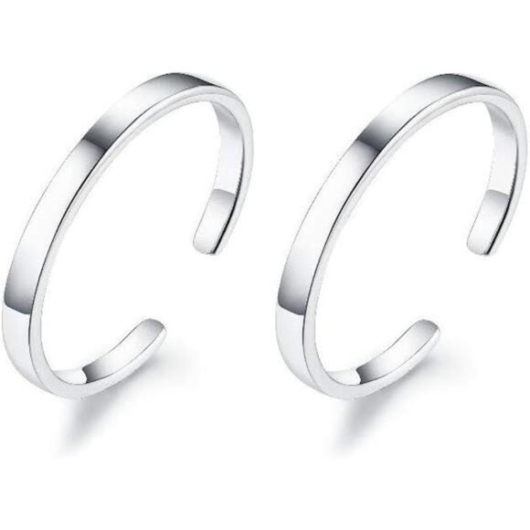 Minimalist Cuff Clip On 925 Sterling Silver Small Hoop Earrings for Women Teen - Picture 1 of 7